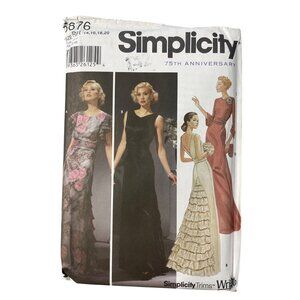 Simplicity 5876 Sewing Pattern Size 14-20 Misses Evening Dress Elegant UNCUT